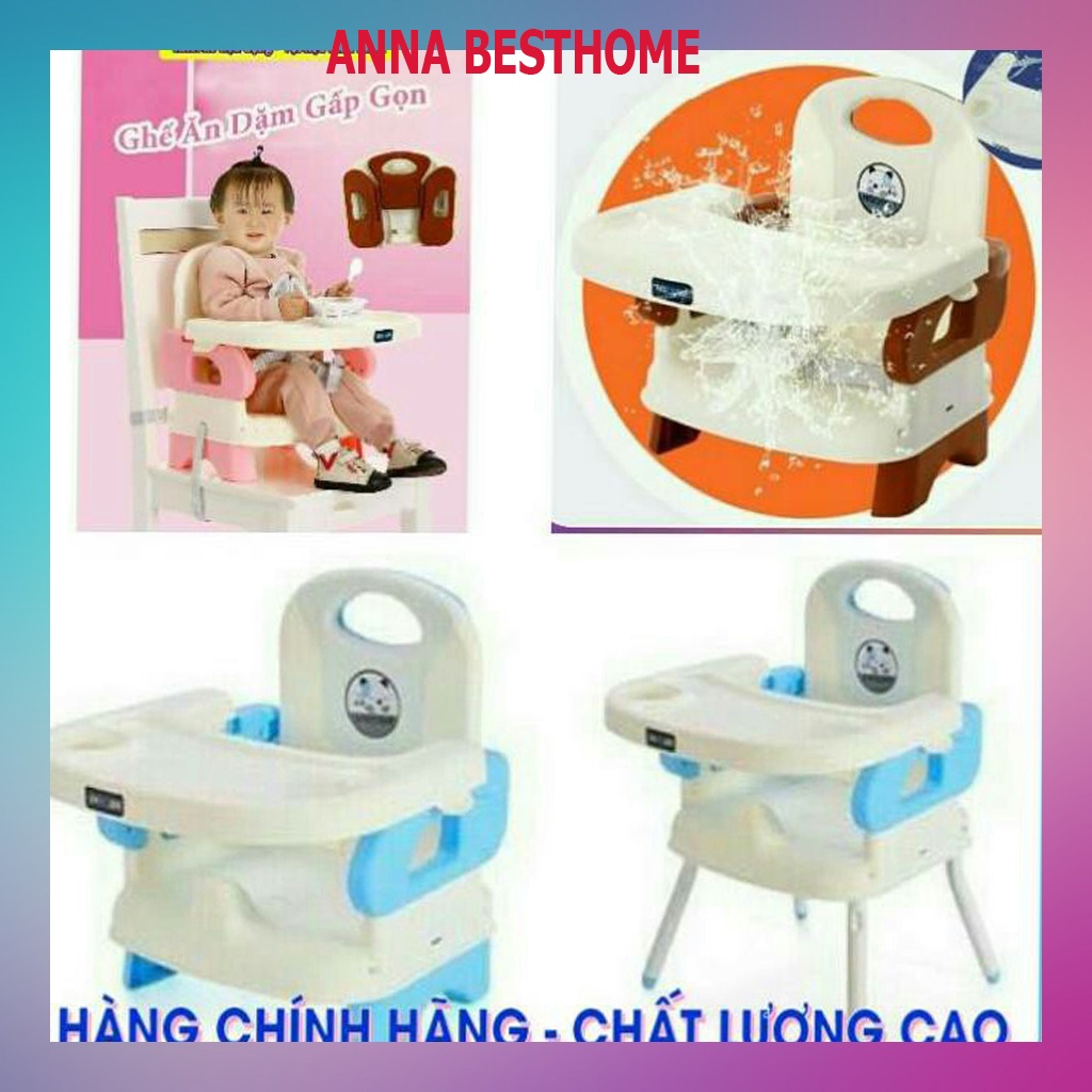 Ghế ăn dặm cho bé gấp gọn,ghế tập ăn cho bé 2 trong 1 có chân sắt