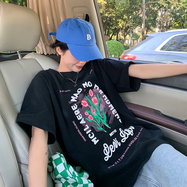 Áo Thun Nữ Ngắn Tay In Hình Thời Trang