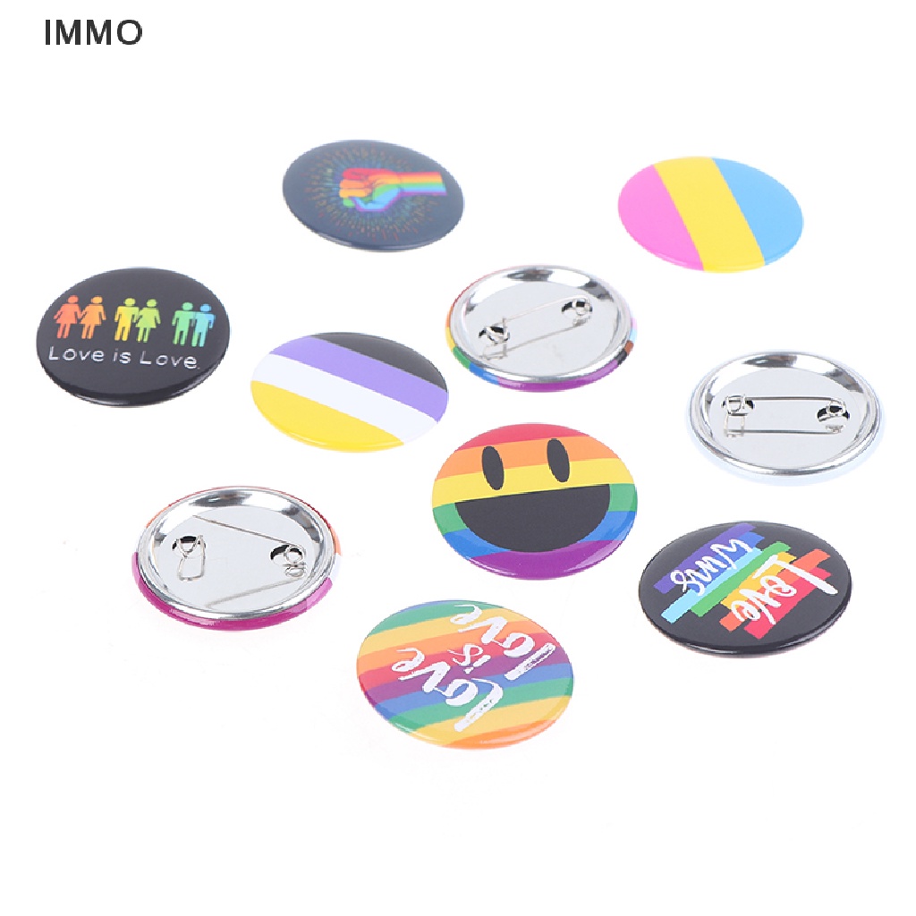 Huy Hiệu Kim Loại Hình Cầu Vồng LGBT