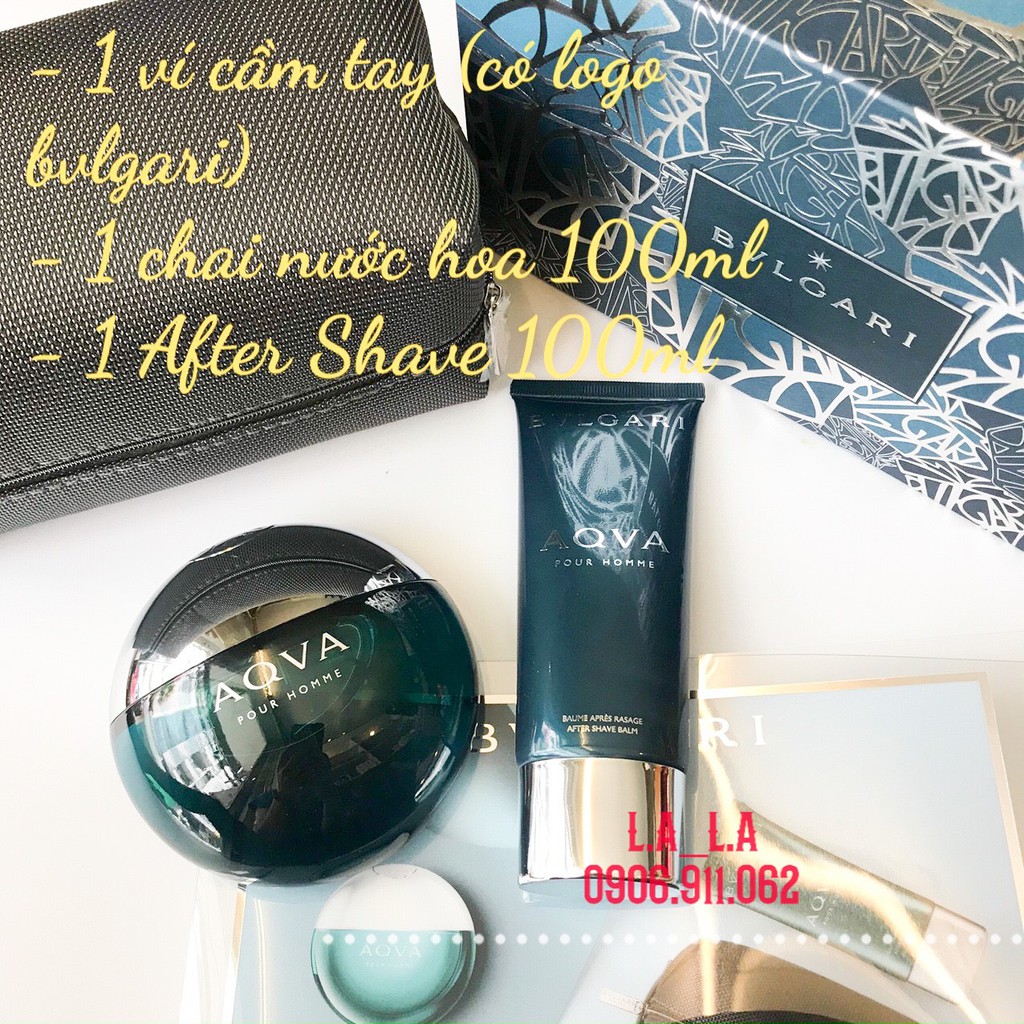 Bộ Nước hoa - Gift Set Bvlgari Aqva Pour Homme 3pcs - Hàng Ý | Thế Giới Skin Care