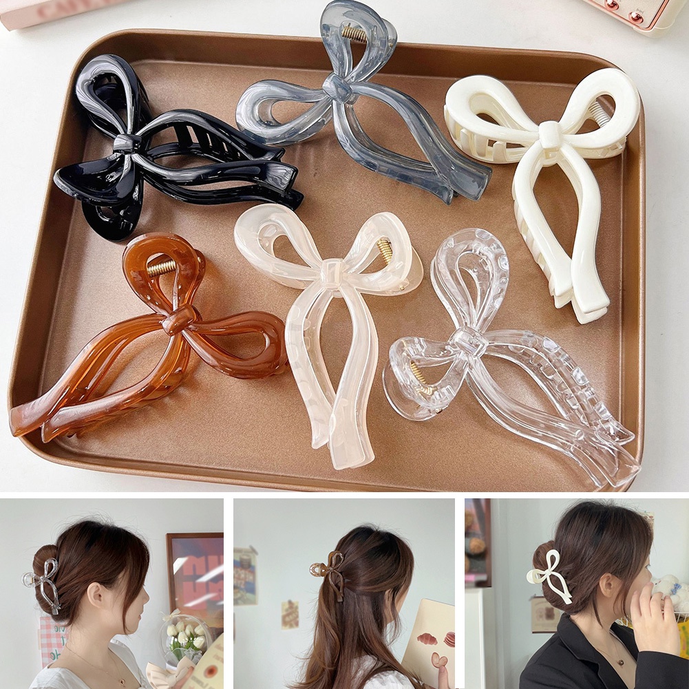 Kẹp Tóc Hình Cá Mập Lớn Màu Thạch Thời Trang Cho Nữ
