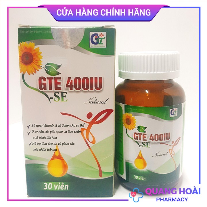 Vitamin E GTE 400 IU - Đẹp da, chống lão hóa, mờ thâm nám