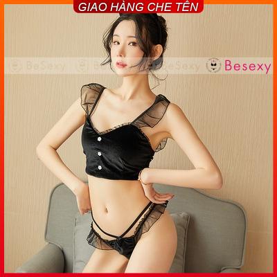 Set đồ cosplay miu nữ vải nhung cao cấp dáng mới nhất vô cùng sexy