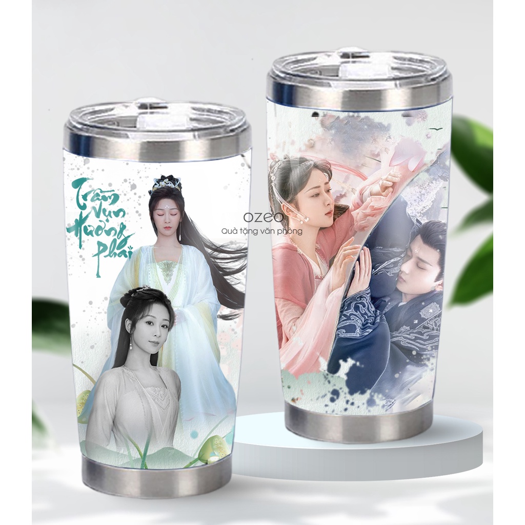 Ly Giữ Nhiệt 600ml Lyin In Hình Các Ngôi Sao CBiz, Thành Nghị- Trầm Vụn Hương Phai, Thái Từ Khôn, Giữ nhiệt 12h