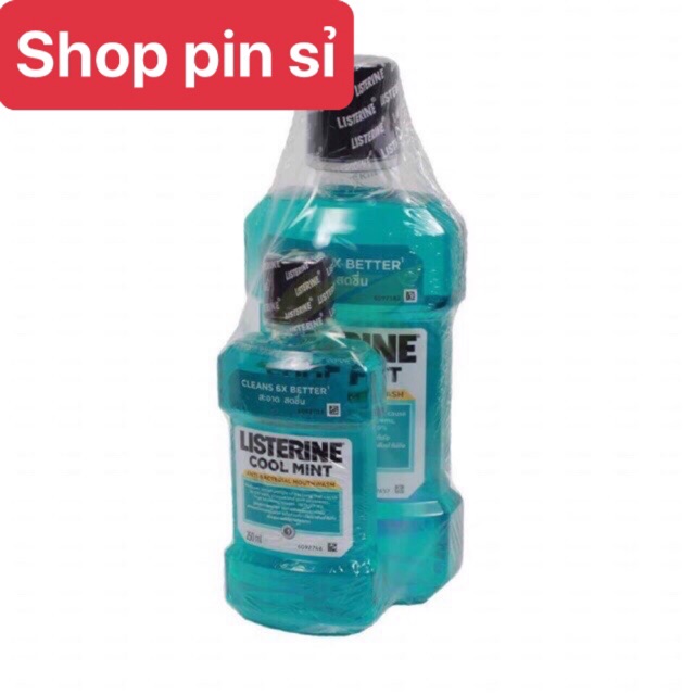 Listerin- cặp nước súc miệng 750ml+250ml