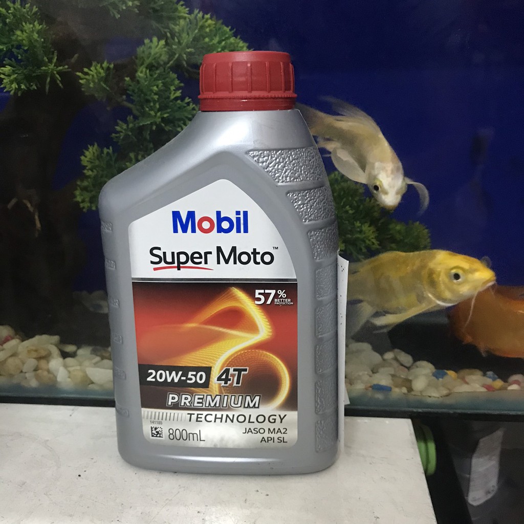 [Freeship Siêu Sale] Nhớt Mobil 20w50 Cho Xe Số - Mobil Super Moto 20W50 800ml