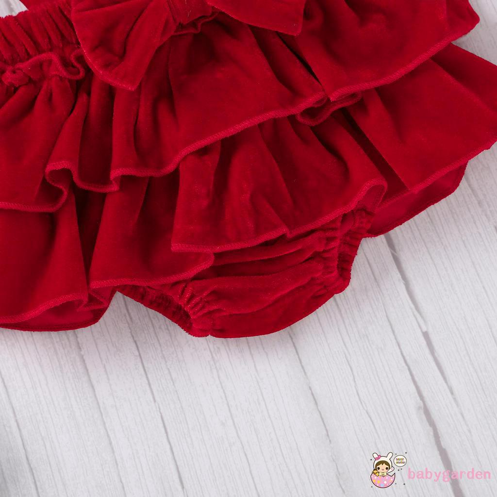 Áo Liền Quần Tay Bèo Kèm Băng Đô Cho Bé Gái