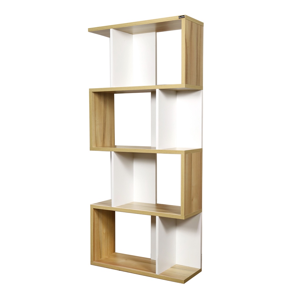HomeBase FURDINI Kệ gỗ ép có 10 ngăn đựng đồ ROMA Thái Lan W80xH180-xD30cm màu trắng
