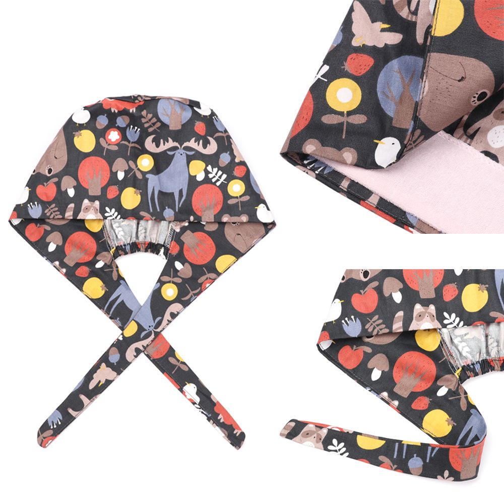 Mũ phẫu thuật vải cotton co giãn màu trơn tùy chỉnh tiện dụng cho bác sĩ/ y tá