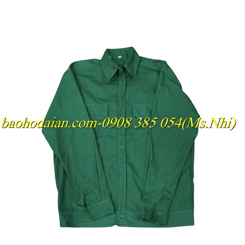 Áo bảo hộ lao động công nhân vải si giá rẻ- Hình thật