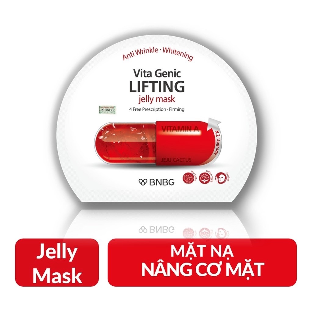 Combo 10 mặt nạ BNBG nâng cơ, săn chắc da Vita Genic Lifting Jelly Mask 30ml NPP Tido88