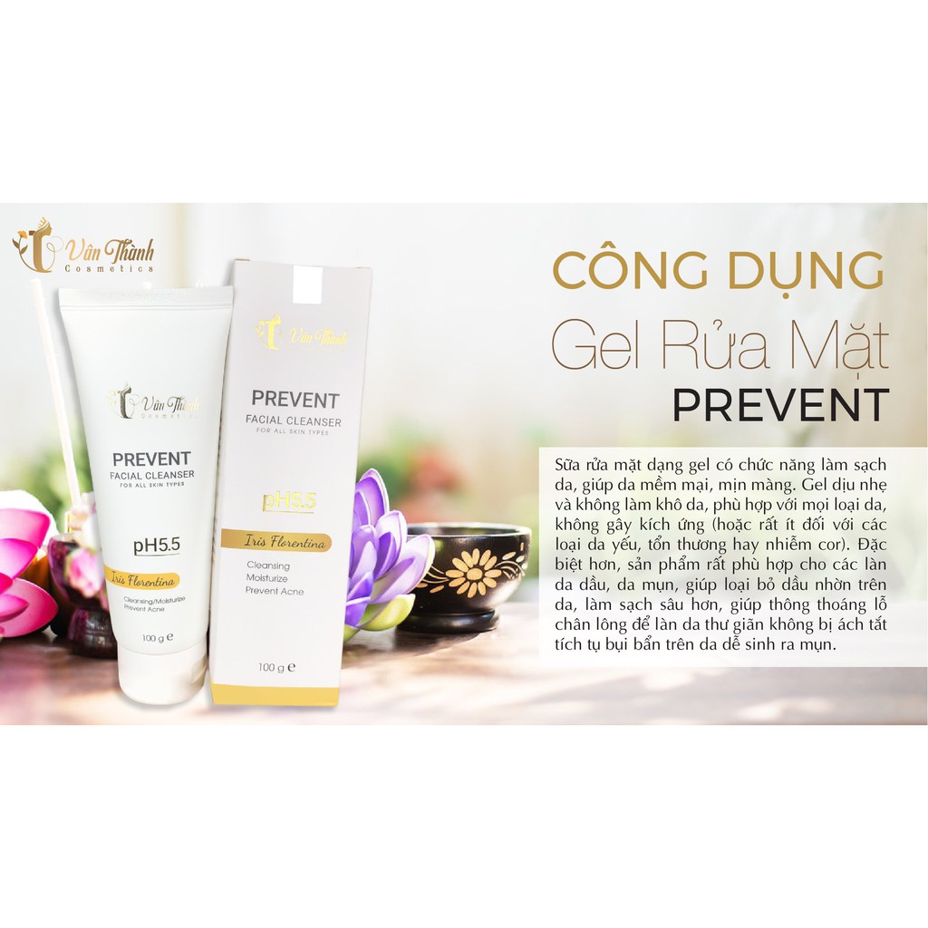 [CHÍNH HÃNG] Sữa Rửa Mặt Dưỡng Ẩm Prevent, dạng gel, Gel Rửa Mặt Dưỡng Trắng, Dịu Nhẹ, Sạch Sâu, Cân Băng Độ Ẩm, PH 5.5