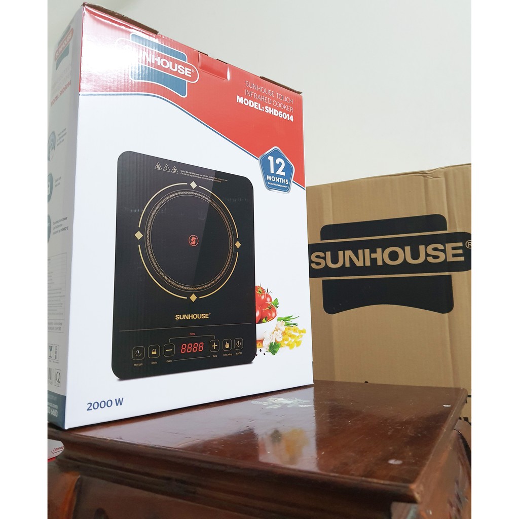 Bếp hồng ngoại Sunhouse SHD6014, bếp điện hồng ngoại đơn cảm ứng mặt kính cường lực - Genkoli Store