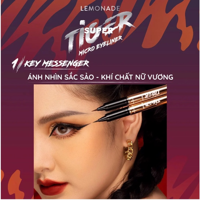 Bút Kẻ Mắt Nước Siêu Mảnh, Sắc Nét, Chống Trôi Hiệu Quả Lemonade SuperTiger Micro Eyeliner 1g