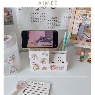 [Tặng Sticker] Hộp đựng bút để bàn đa năng nhiều ngăn - Aimee.decor