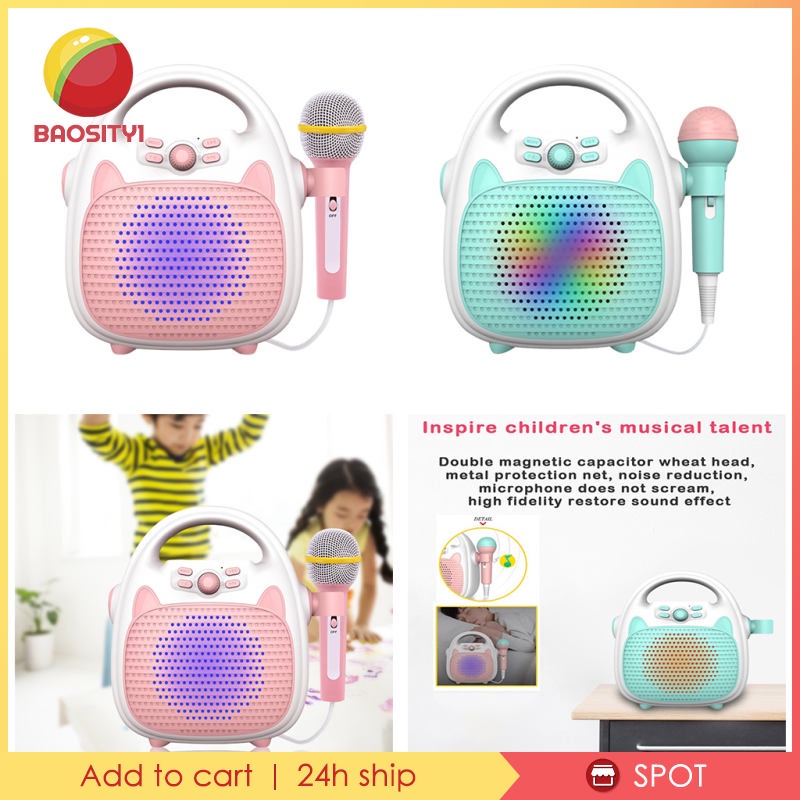 [Baosity1] Loa Bluetooth Hát Karaoke Với 1 Micro Đồ Chơi Di Động Thích Hợp Làm Quà Tặng Sinh Nhật / Lễ