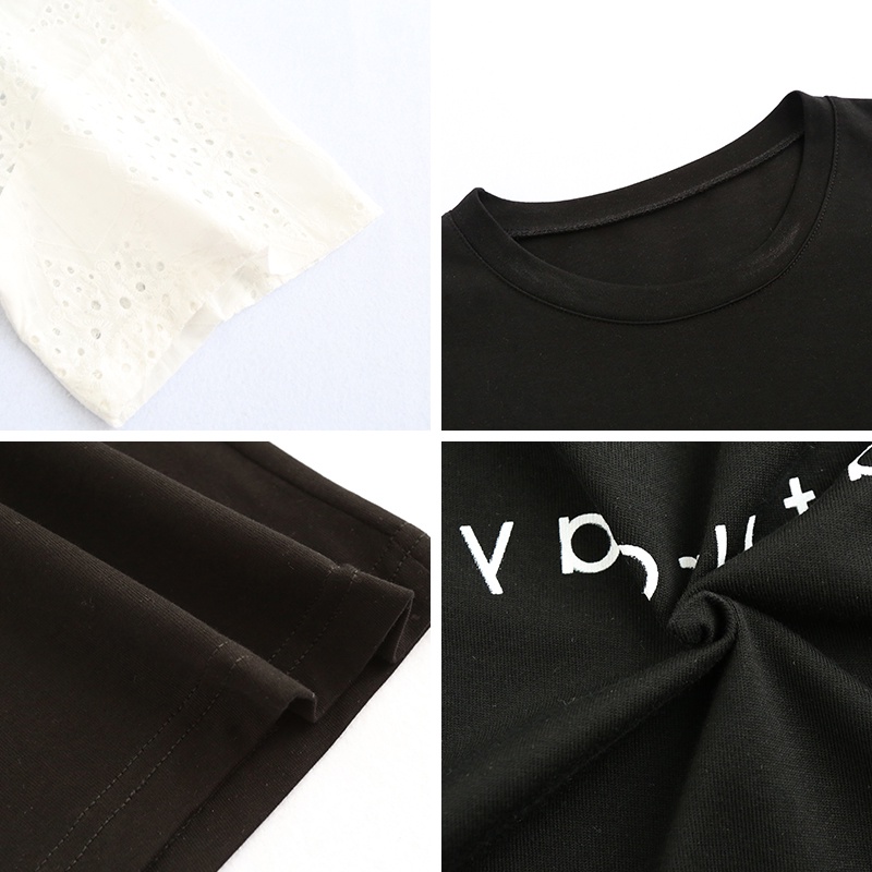 NRVP Đầm thun ngắn tay dáng rộng thời trang đường phố Hàn Quốc cho nữ