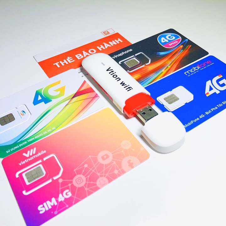 Bộ phát wifi USB Vtion- Phát sóng wifi sử dụng sim 3g 4g - usb vtion đa mạng- bảo hành 1 đổi 1