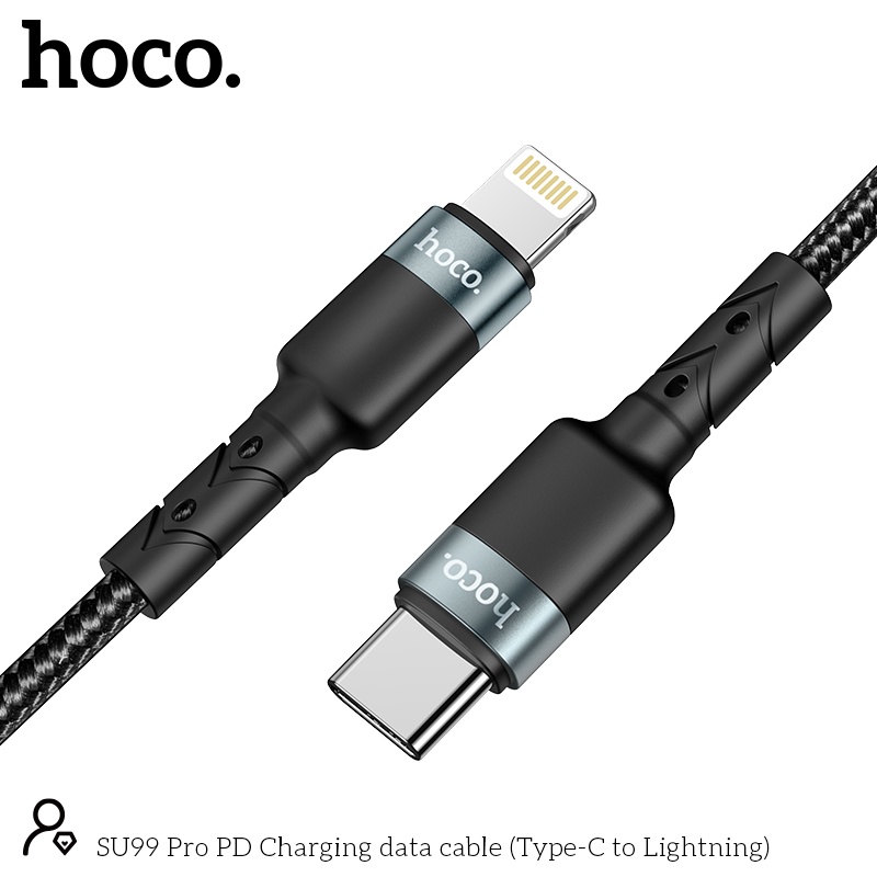 Cáp sạc nhanh Hoco SU99 Pro / PD20W Type-C ra -IP dây truyền tải dữ liệu dài 1m - Chính hãng
