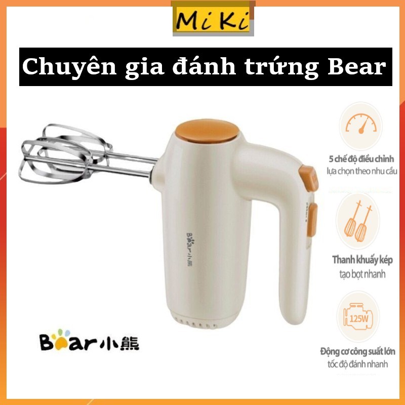 [Mã ELHA22 giảm 5% đơn 300K] Máy Đánh Trứng Cầm Tay Mini Bear DDQ-B01K1