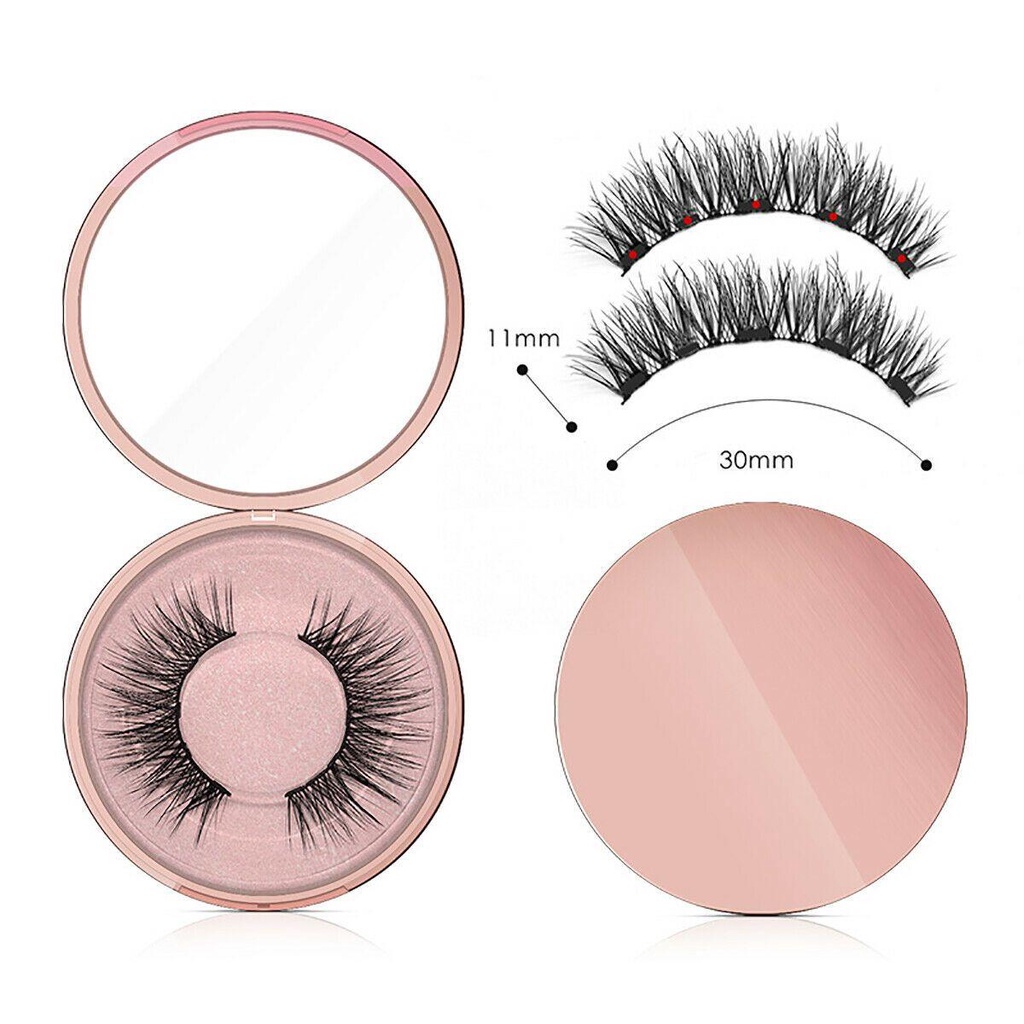 1 Cặp Lông Mi Giả 3D Bằng Lông Chồn Nhân Tạo Tự Nhiên Dành Cho Nữ
