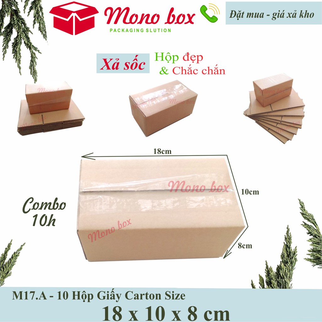 Bộ 10 Thùng Giấy Carton 18x10x8 cm