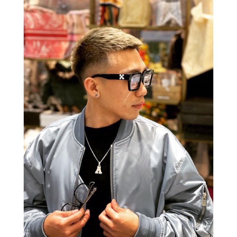 Kính thời trang Off White nam nữ giá rẻ, Kính mắt thời trang Korea,dáng vuông streerwear logo dập nổi Fullbox tặng khăn