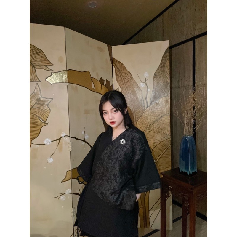 [ẢNH THẬT] Áo Kimono Gấm Tam Giác Nam Nữ mặc đều xinh