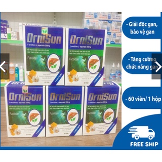 Viên uống bổ gan OrniSun hộp 60 viên nang mềm, 3hộp hỗ trợ giải độc gan, bảo vệ tế bào gan nhuy92
