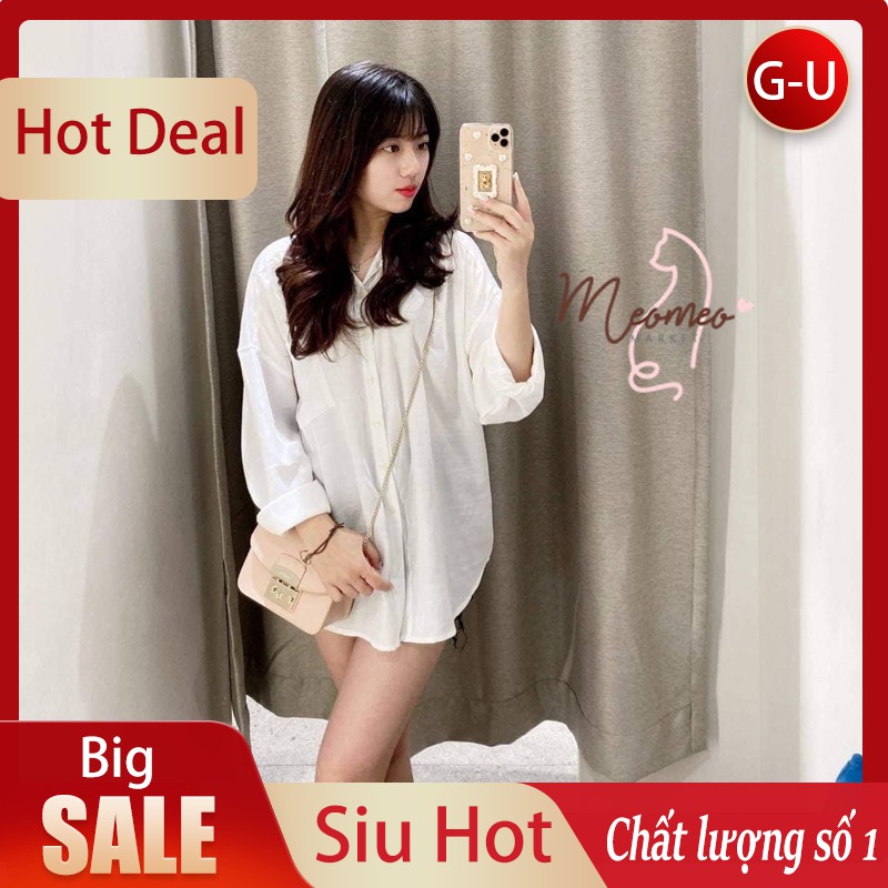 Áo sơ mi nữ trắng dài tay - áo sơmi nữ trắng trơn dáng basic hàng chuẩn VNXK xịn Full 3 size