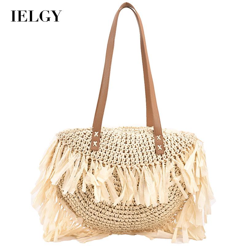 Túi Đeo Vai Đan Rơm Dung Tích Lớn Thời Trang Cho Nữ