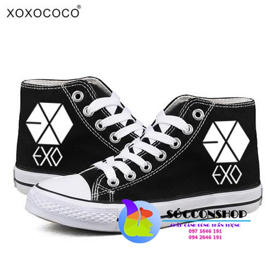Giầy phát quang EXO cá tính cao cổ