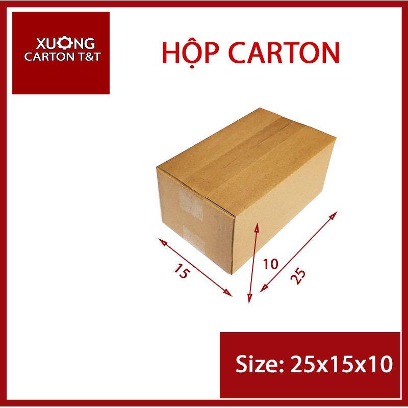 25x15x10 Hộp carton đóng hàng
