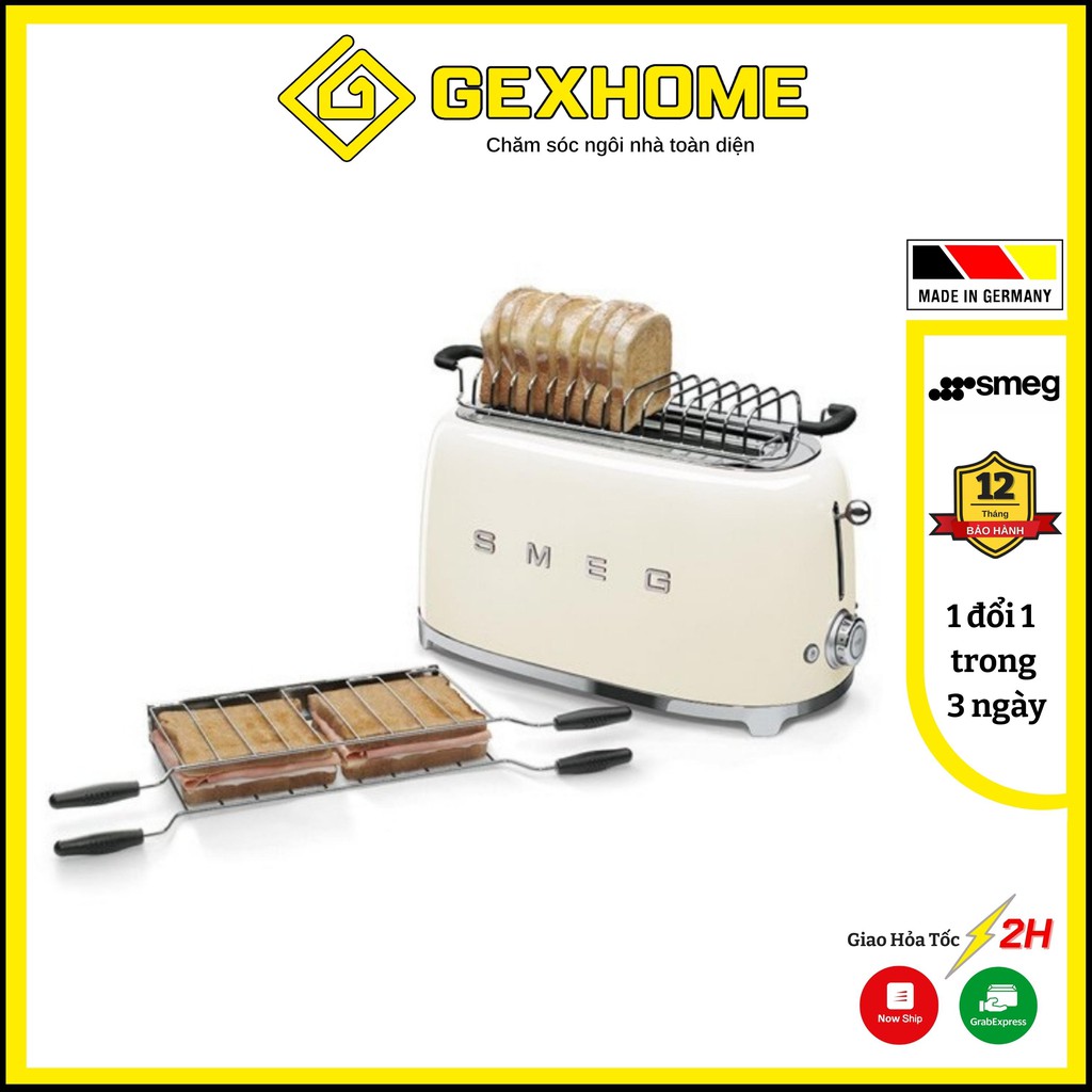 Máy nướng bánh mì 2 lát SMEG TOASTER TSF01 - Nhiều màu lựa chọn [Hàng Đức Chính hãng]