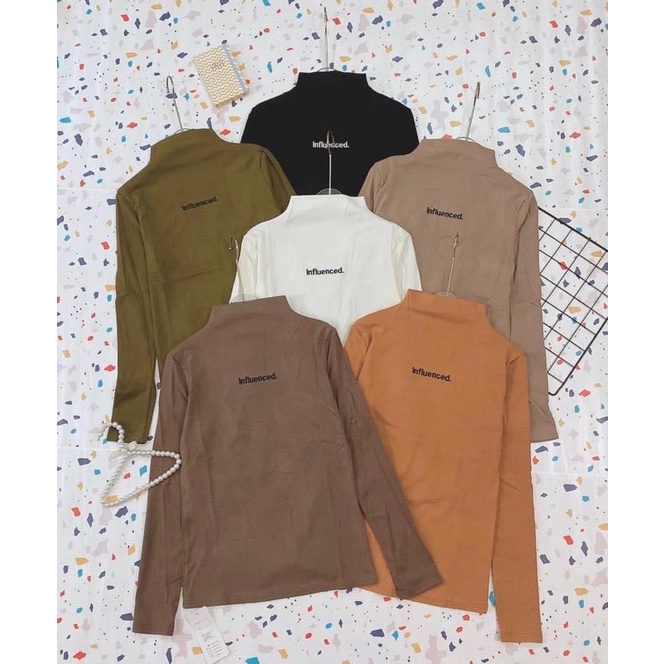 Áo Giữ Nhiệt Cổ 3p Tay Dài Chất len Mịn Chữ Thêu Dễ Phối Đồ Hàng Đẹp Loại 1