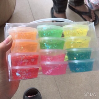 Hộp slime 12 lọ có nhũ