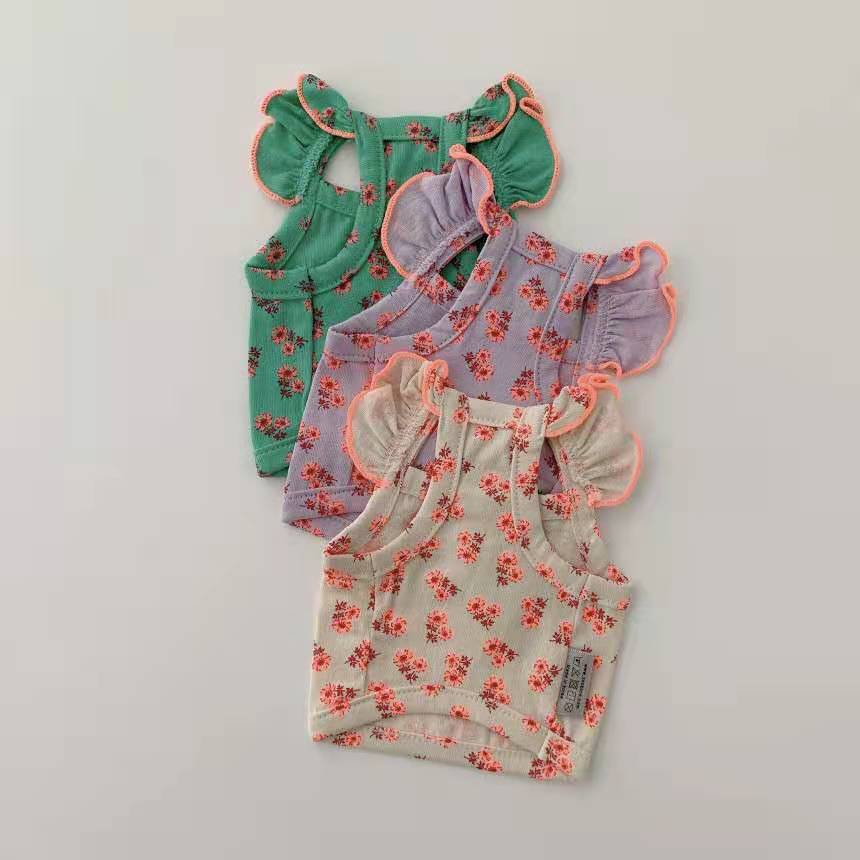 Áo 2 dây hoa nhí cho chó mèo