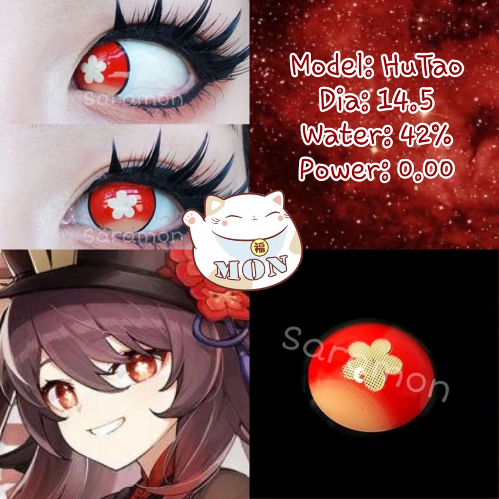Lens cosplay Gojou, Power, HuTao, Makima 0 độ