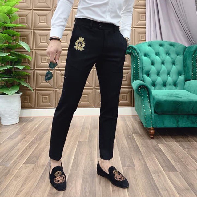 FREESHIP 99K/Set Quần Âu Và Áo Sơ Mi Thêu Ong Vàng Cao Cấp🍀 | BigBuy360 - bigbuy360.vn