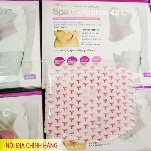 Miếng dán tan mỡ bụng Spa Gelpatch 42 độ C Hàn Quốc