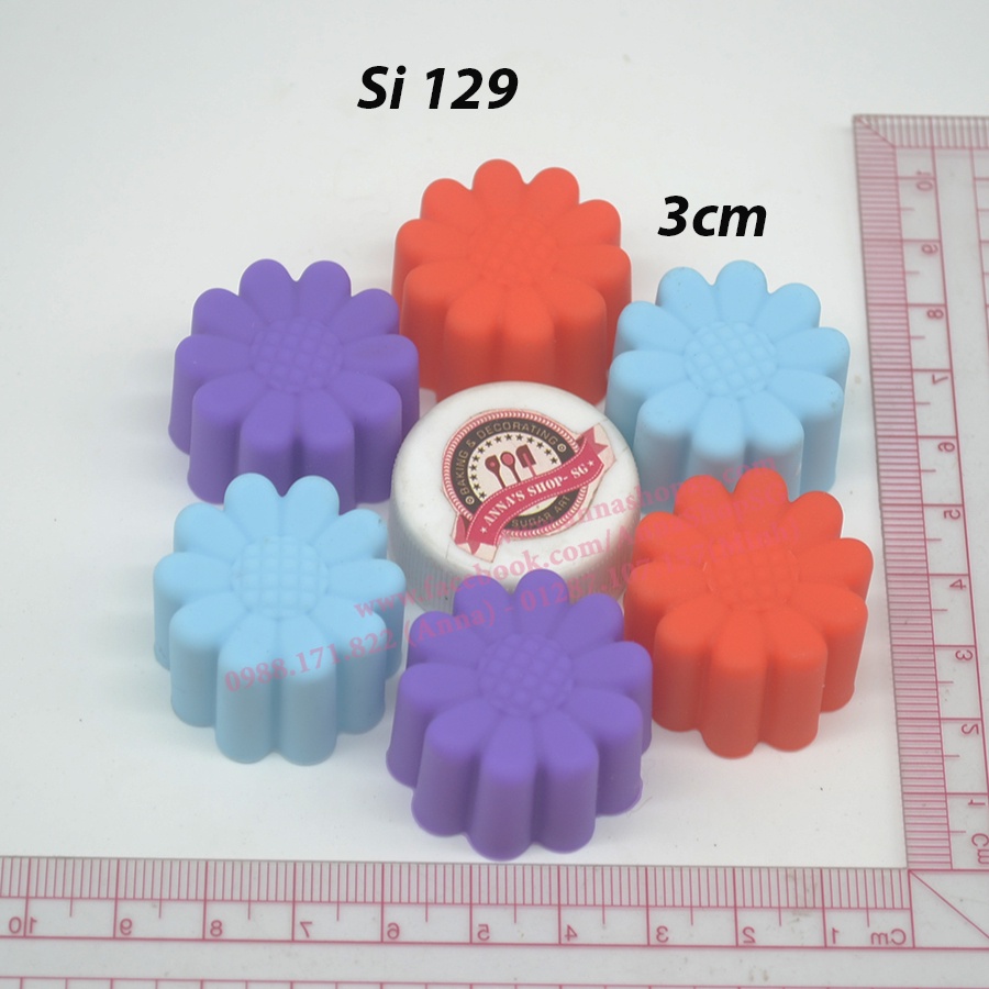 10 KHUÔN SILICON HOA CÚC 3CM Si129