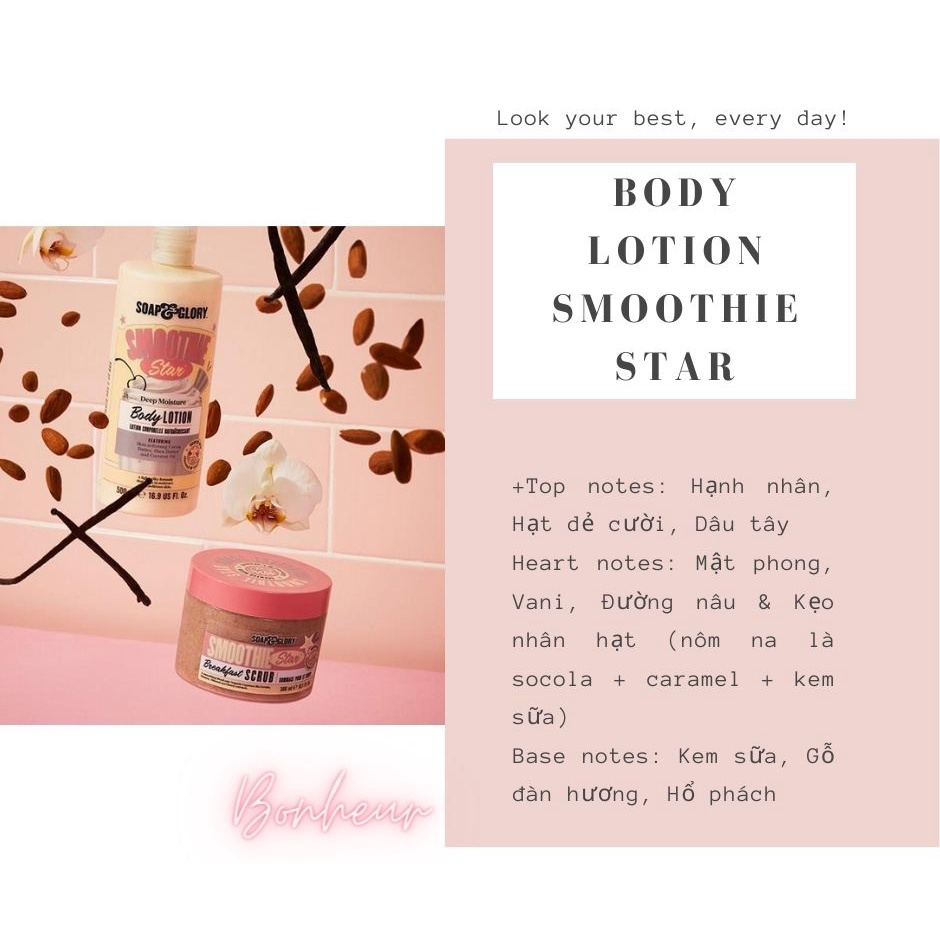 Dưỡng thể Smoothie Star Body Lotion của SOAP&amp;GLORY mua tại BOOTS THAILAND