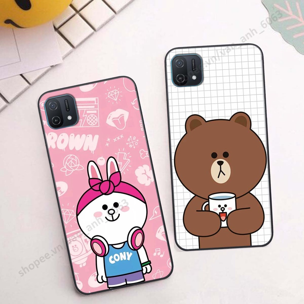 Ốp Oppo A16k hình thỏ, gấu đáng yêu dễ thương, ốp lưng điện thoại oppo viền dẻo giá rẻ