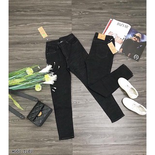 Bigsize quần jean dài xanh đen - muối tiêu