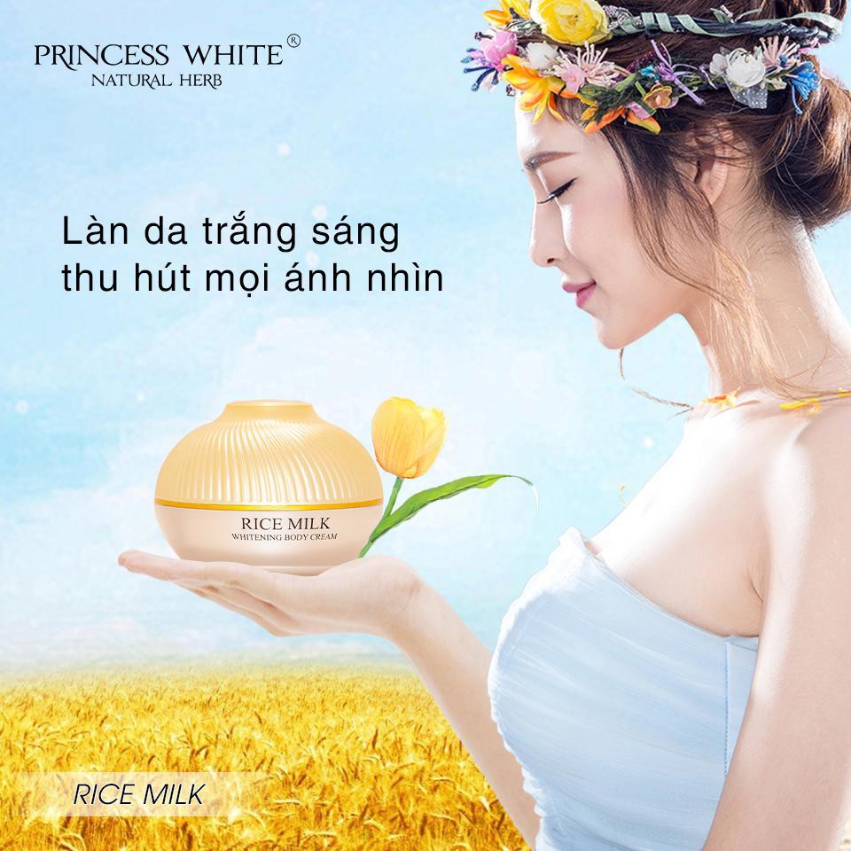 [Chăm Sóc Cơ Thể Chính Hãng] Kem Dưỡng Thể Tinh Chất Sữa Gạo Rice Milk Princess White | Dưỡng Trắng | Dưỡng Ẩm