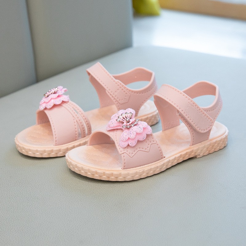 Dép sandal bé gái từ 1 – 8 tuổi gắn nơ ánh kim mềm êm chân cực xinh xắn cho bé gái – Sandal bé gái