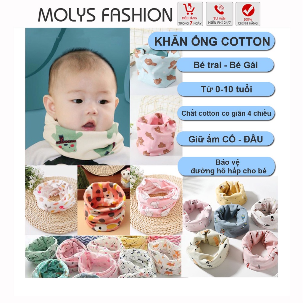 Khăn ống cotton cho bé Molys KO0068