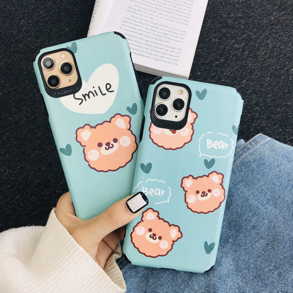 [ SAMSUM ] Ốp Lưng Da IMD Bear Smile I - R043 | BigBuy360 - bigbuy360.vn