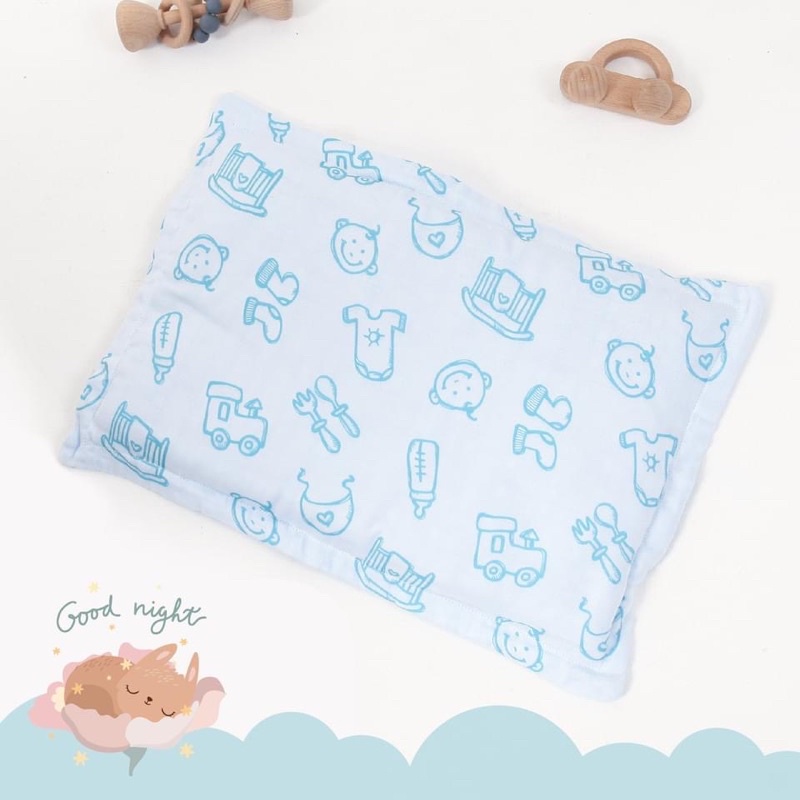 Gối bông sơ sinh Uala &amp; Rogo không vón cục bông [ UalaRogo ]