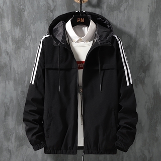Men Jacket Fashion Stitching Hooded Youth Casual Jackets J603
